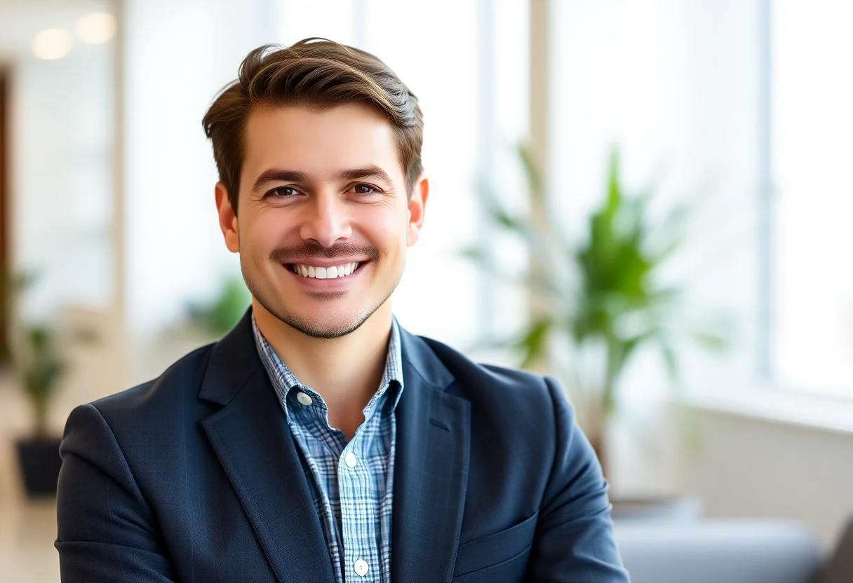 Portrait of a smiling male financial consultant